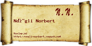 Nágli Norbert névjegykártya